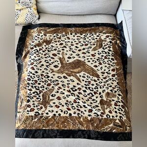American Eagle & Leopard Print Scarf